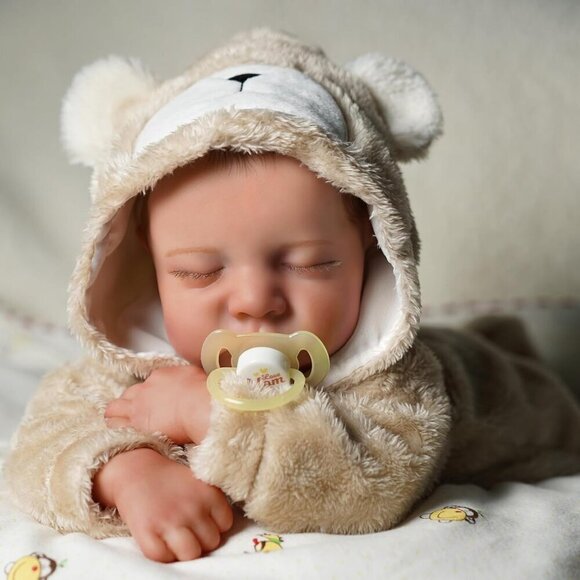 🆕17 Inch Boy Full Body Vinyl Soft Lifelike Realistic New bron Reborn Baby Doll - Picture 3 of 9